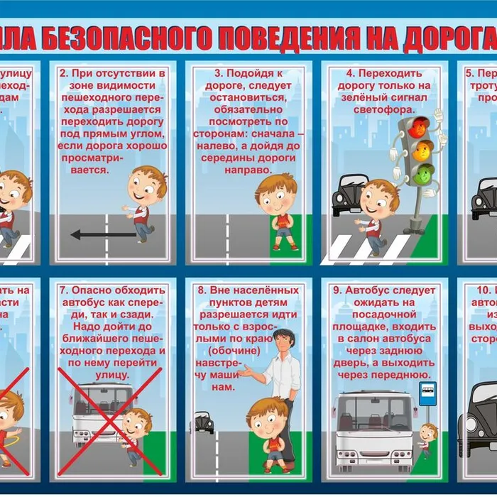 Правила безопасного поведения на дорогах