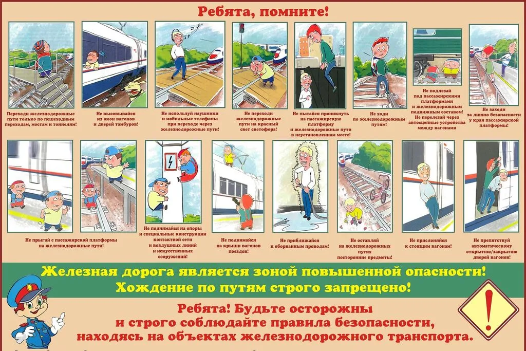 памятка правила поведения на ЖД